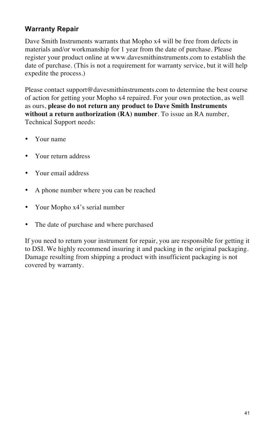 Dave Smith Instruments MOPHO X4 User Manual | Page 47 / 68