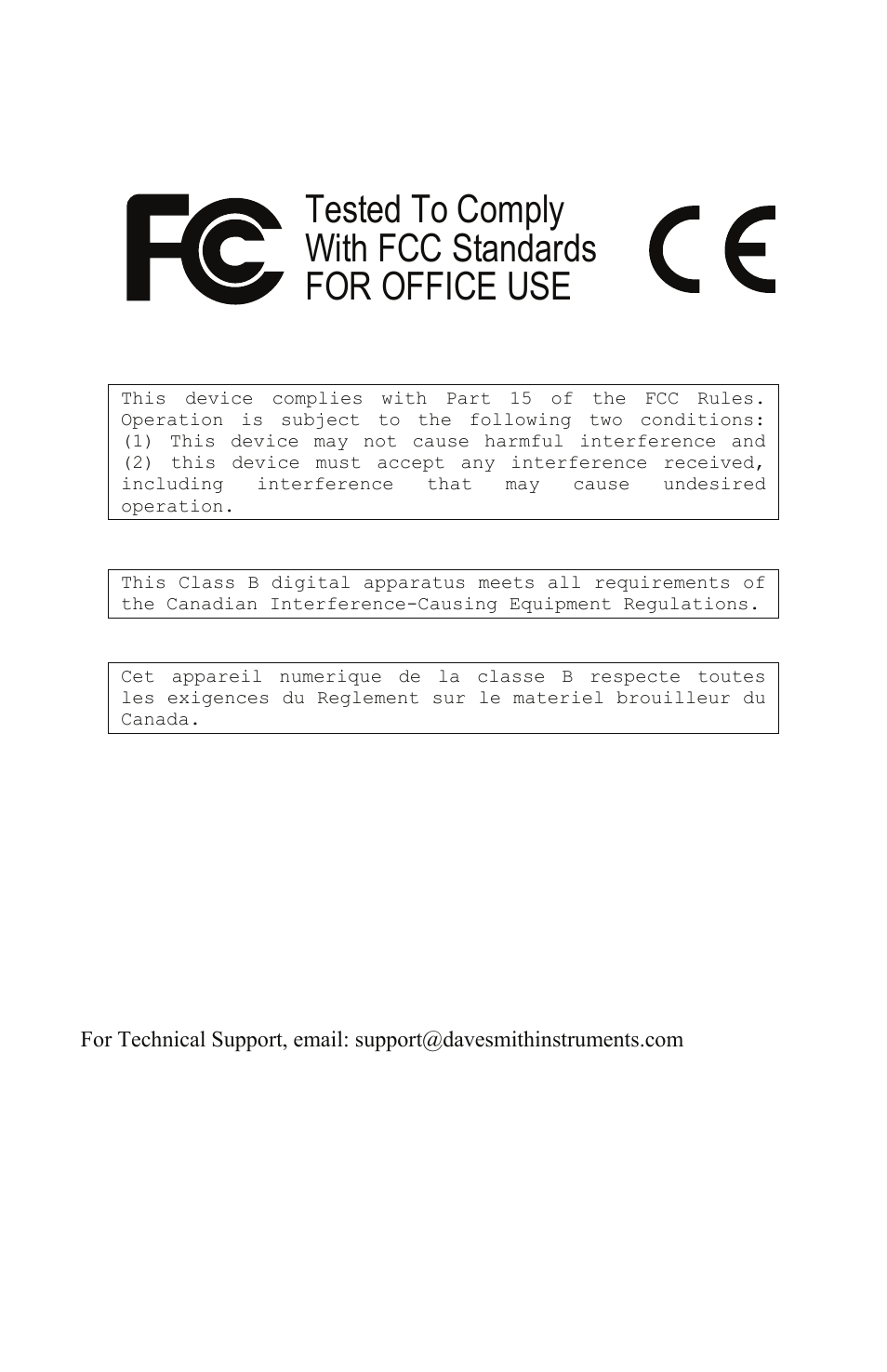 Tested to comply with fcc standards for office use | Dave Smith Instruments MOPHO KEYBOARD User Manual | Page 4 / 68