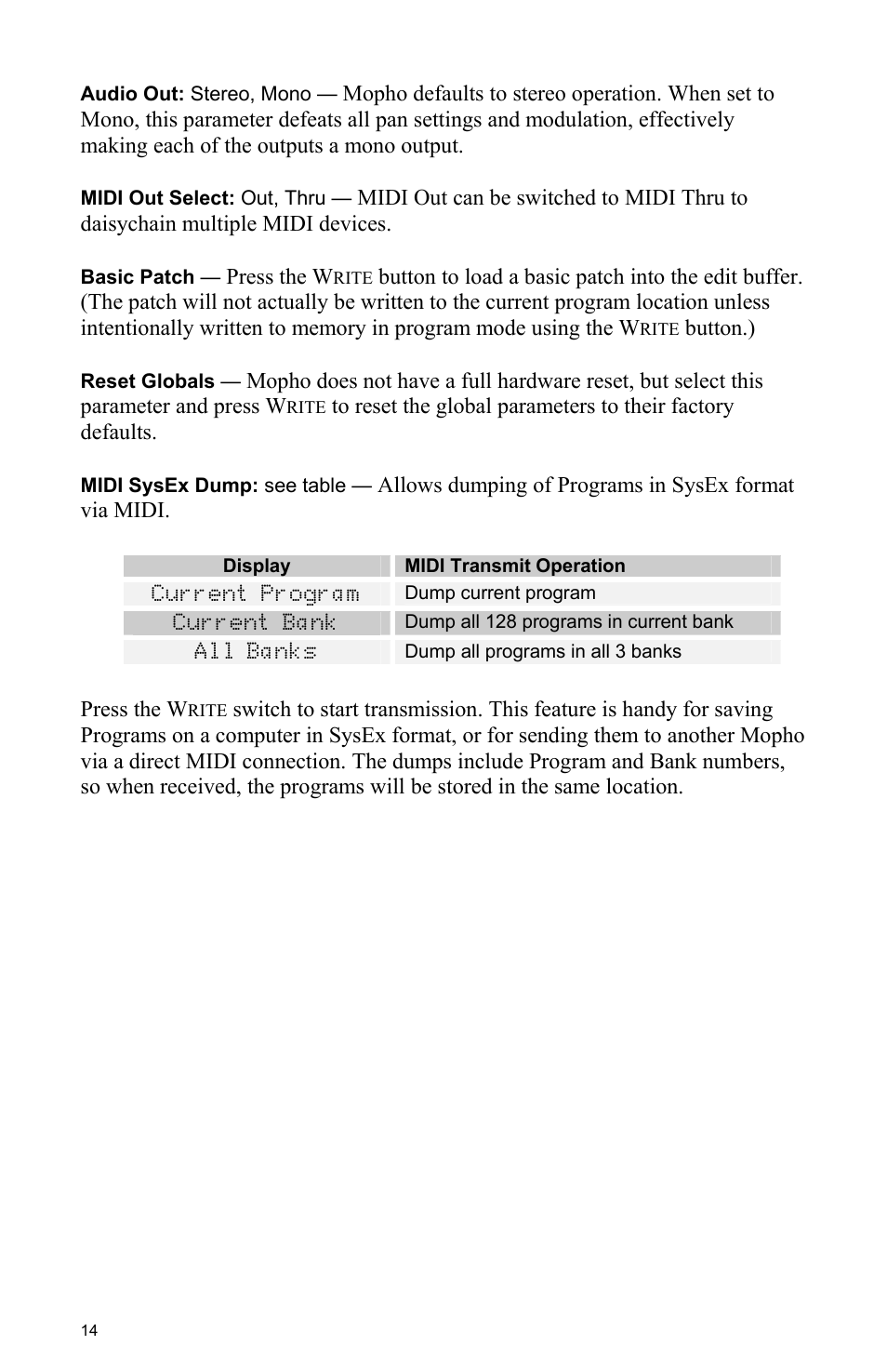 Dave Smith Instruments MOPHO User Manual | Page 20 / 52