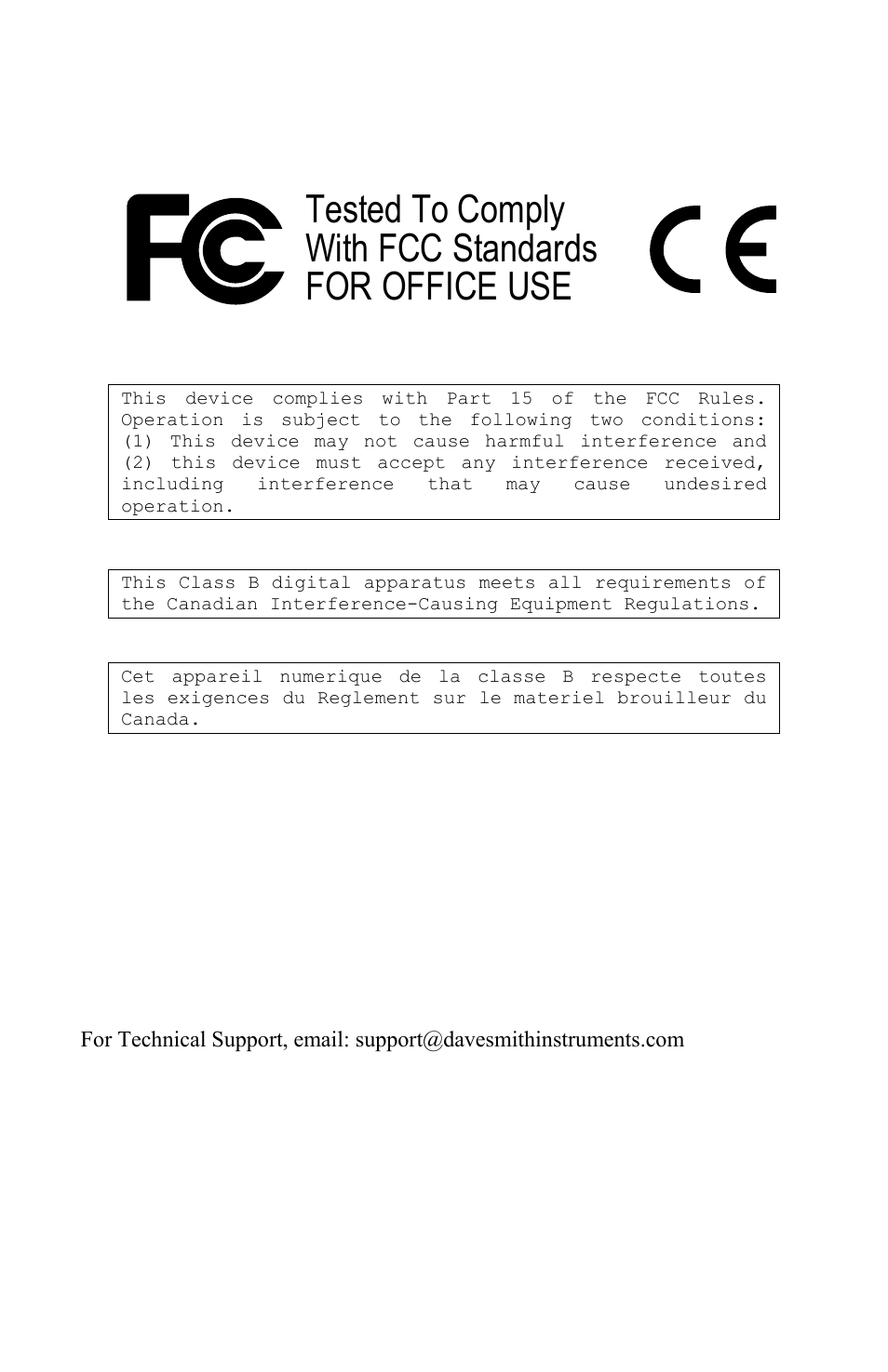 Tested to comply with fcc standards for office use | Dave Smith Instruments MOPHO User Manual | Page 4 / 52