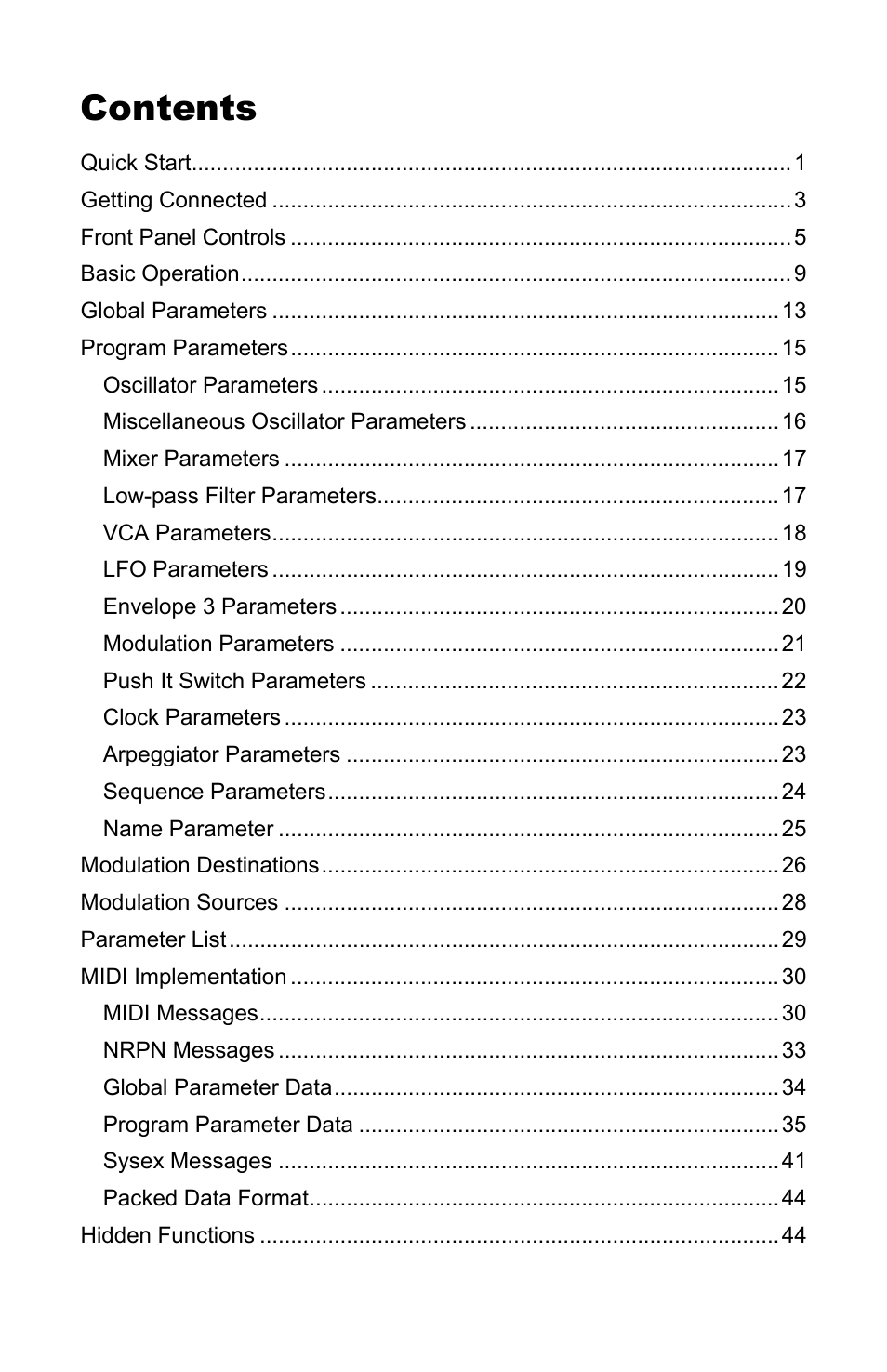 Dave Smith Instruments MOPHO User Manual | Page 5 / 52