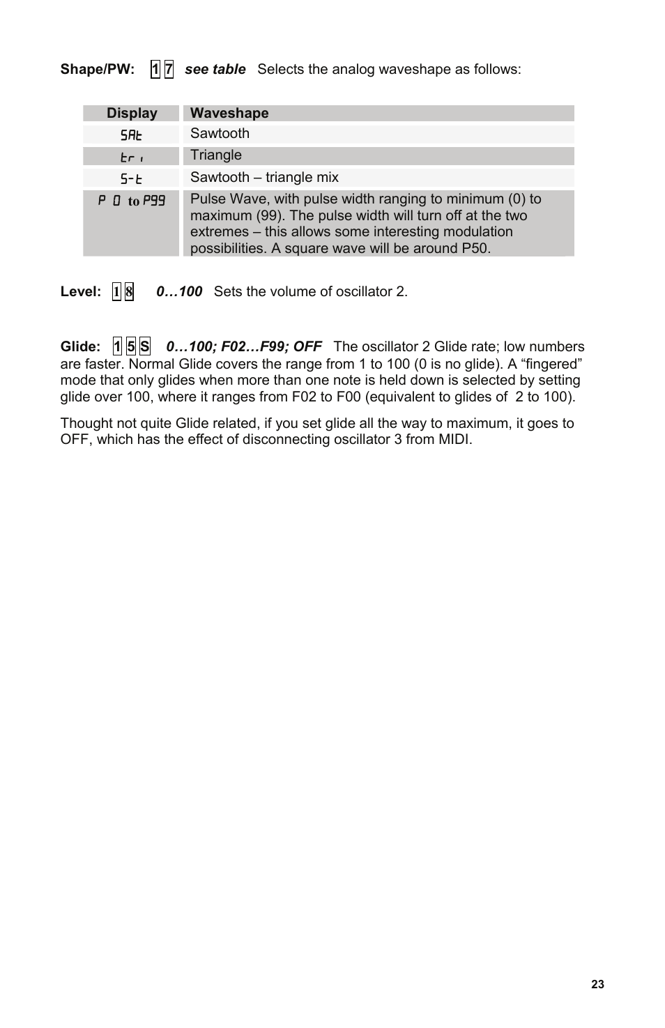 Dave Smith Instruments EVOLVER User Manual | Page 23 / 64