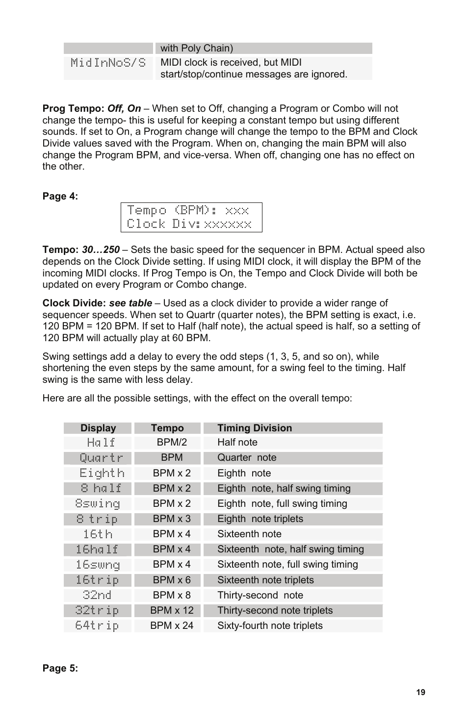 Dave Smith Instruments POLY EVOLVER KEYBOARD User Manual | Page 19 / 76