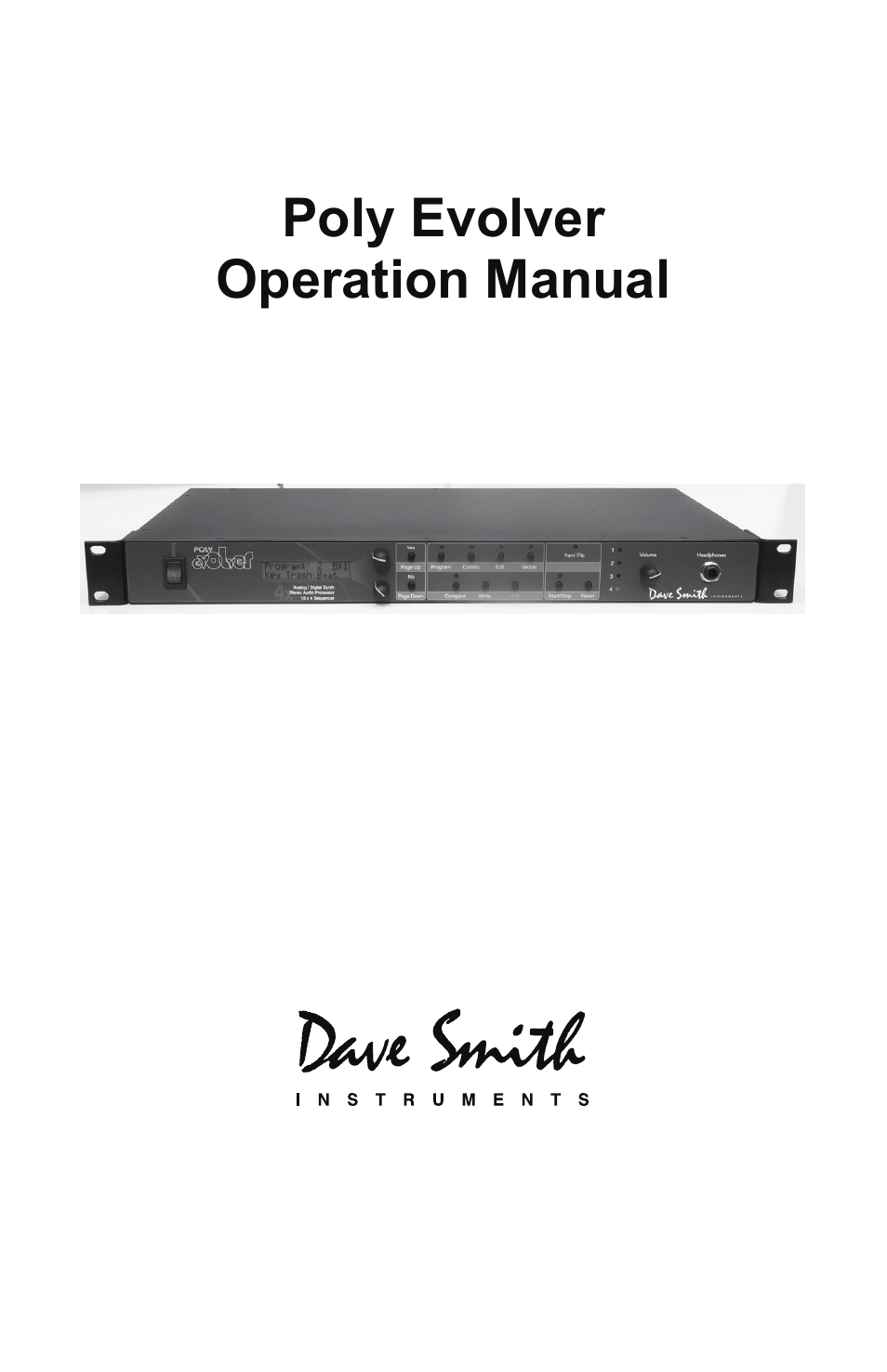 Dave Smith Instruments POLY EVOLVER RACK User Manual | 72 pages