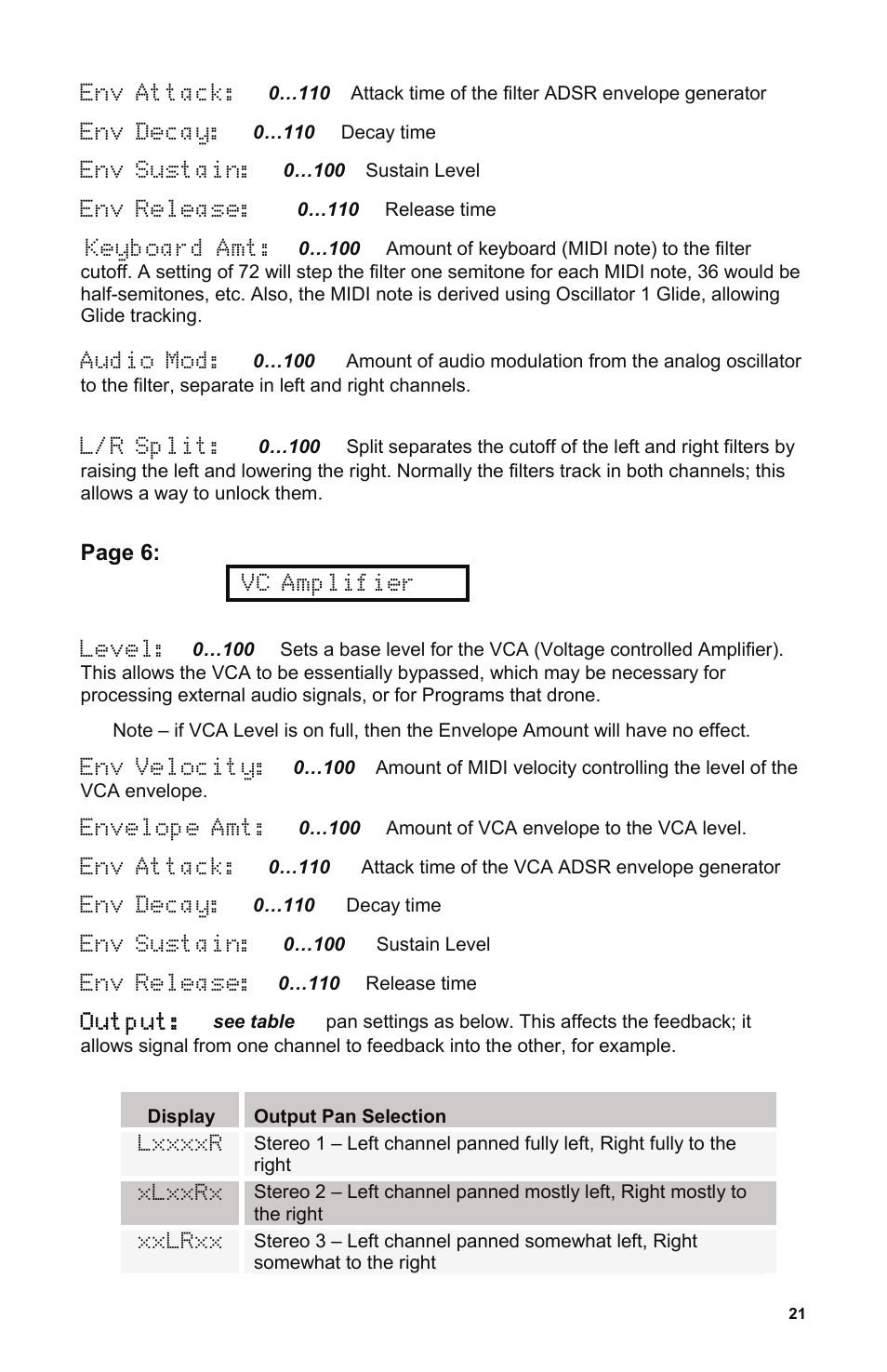 Page 6 | Dave Smith Instruments POLY EVOLVER RACK User Manual | Page 21 / 72