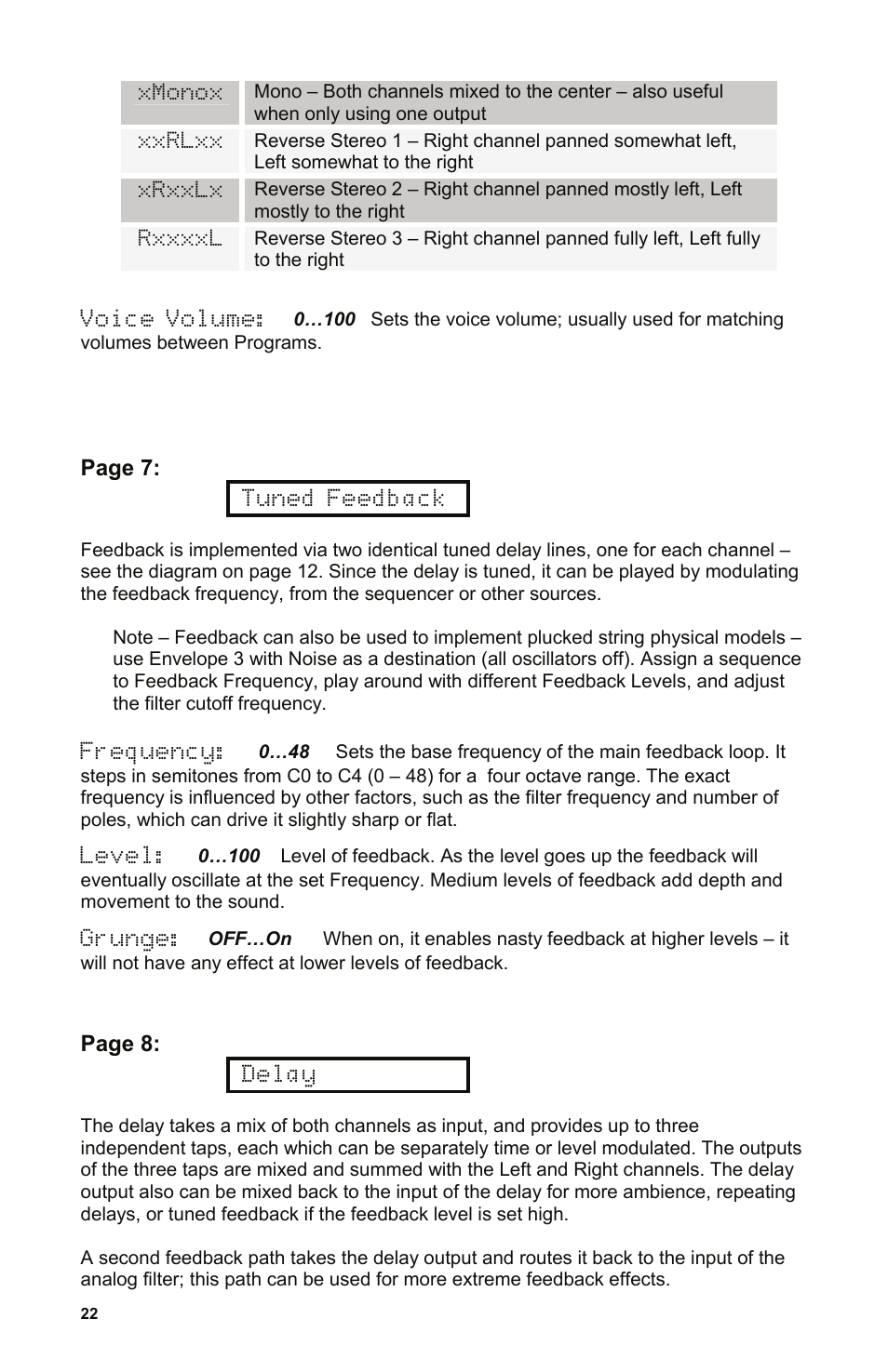 Dave Smith Instruments POLY EVOLVER RACK User Manual | Page 22 / 72