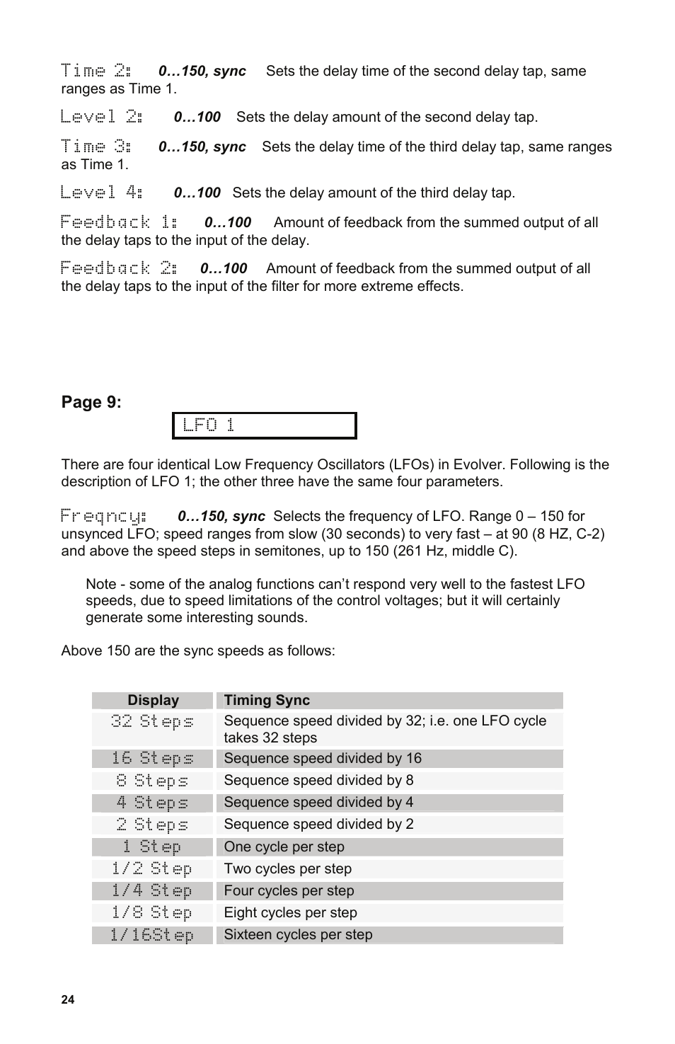 Page 9 | Dave Smith Instruments POLY EVOLVER RACK User Manual | Page 24 / 72