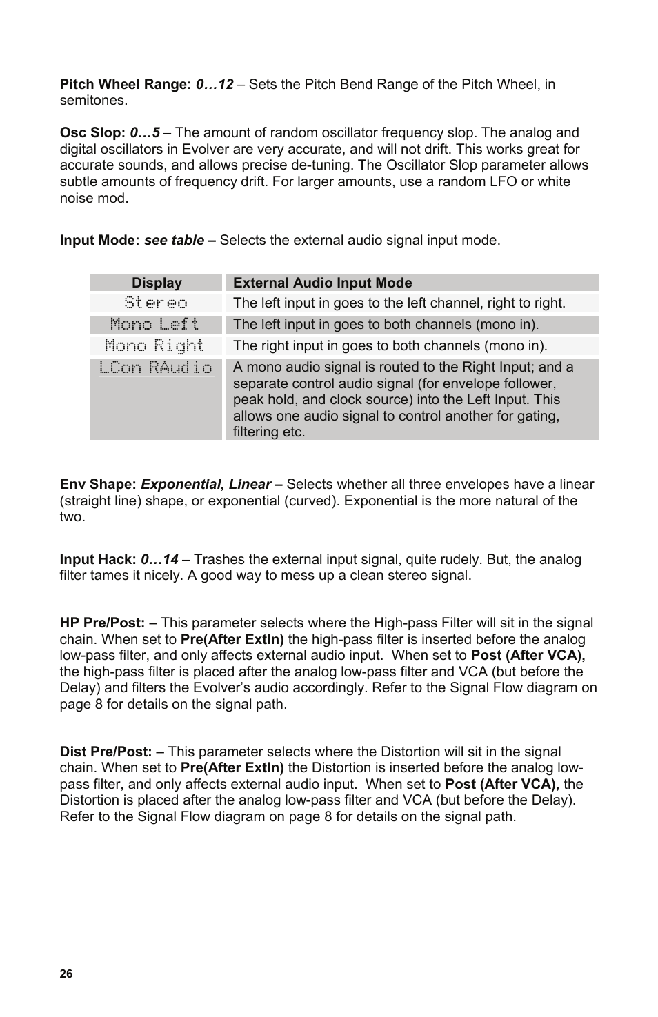 Dave Smith Instruments MONO EVOLVER KEYBOARD User Manual | Page 32 / 64