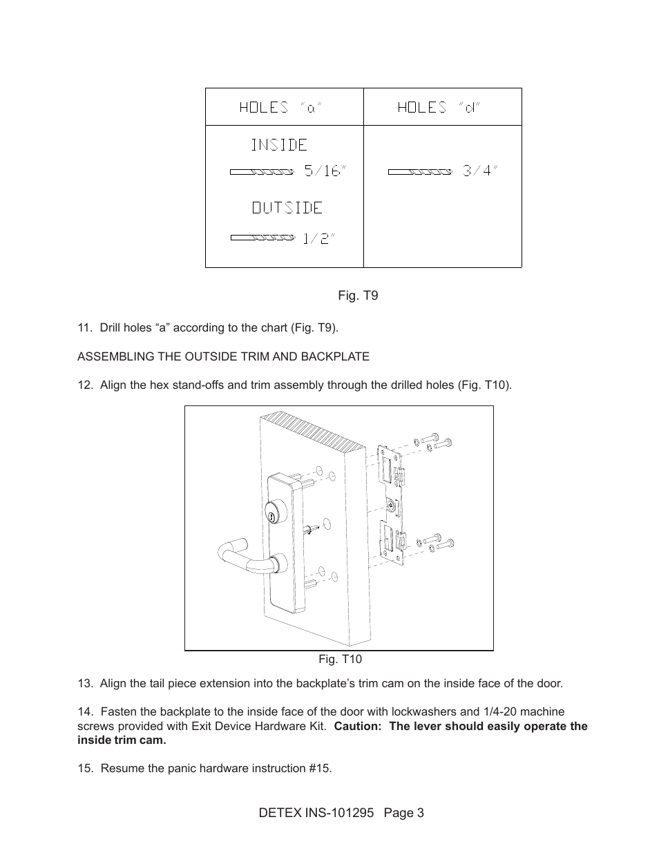 Detex 14DV Trim User Manual | Page 3 / 5