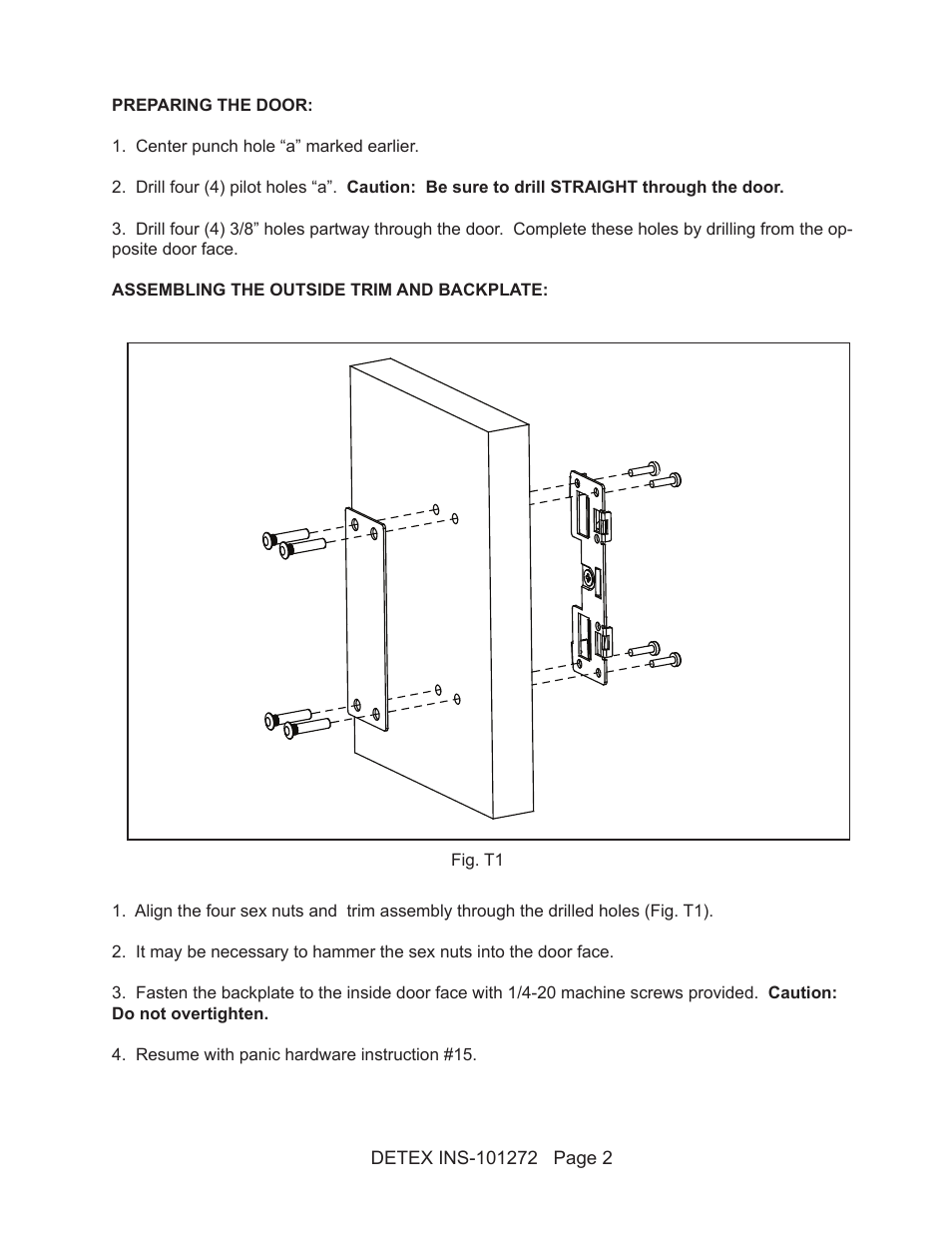 Detex 01W Trim User Manual | Page 2 / 2