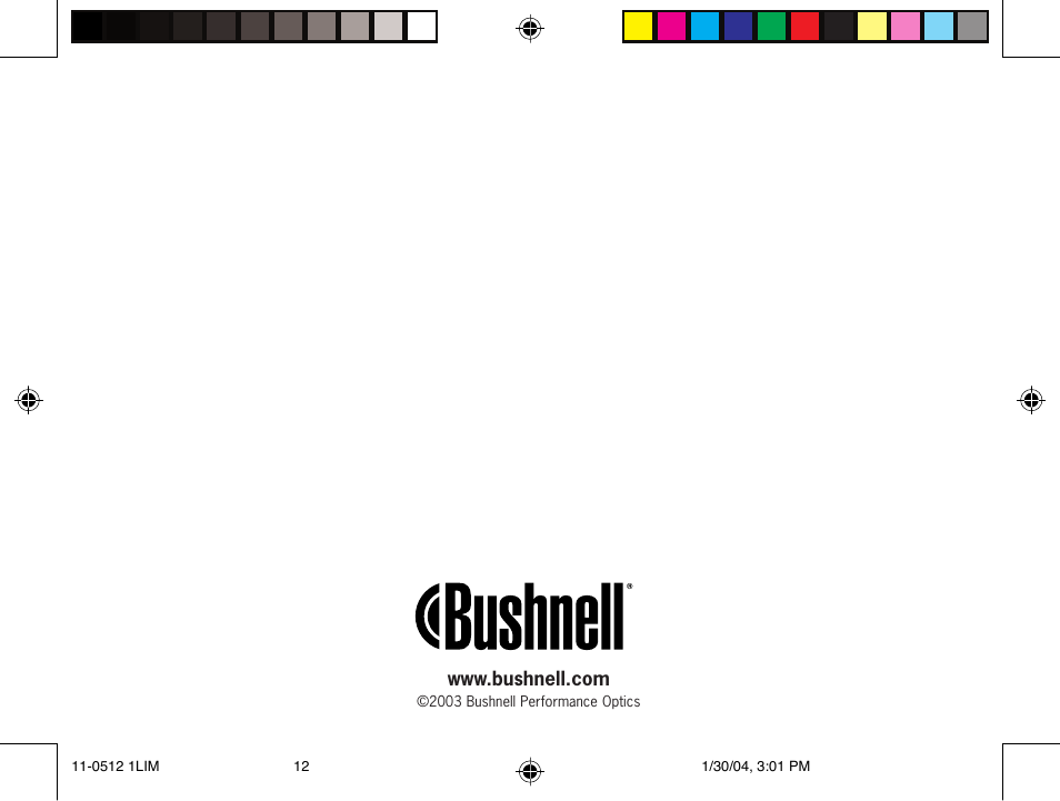 Bushnell 11-0512 User Manual | Page 7 / 7