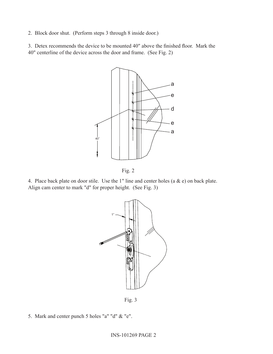 Detex WSV Trim User Manual | Page 2 / 4