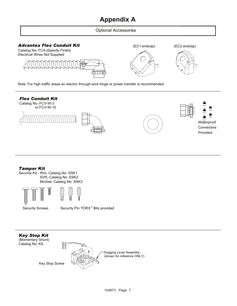 Appendix a | Detex Exit Switch - Weatherized User Manual | Page 7 / 7