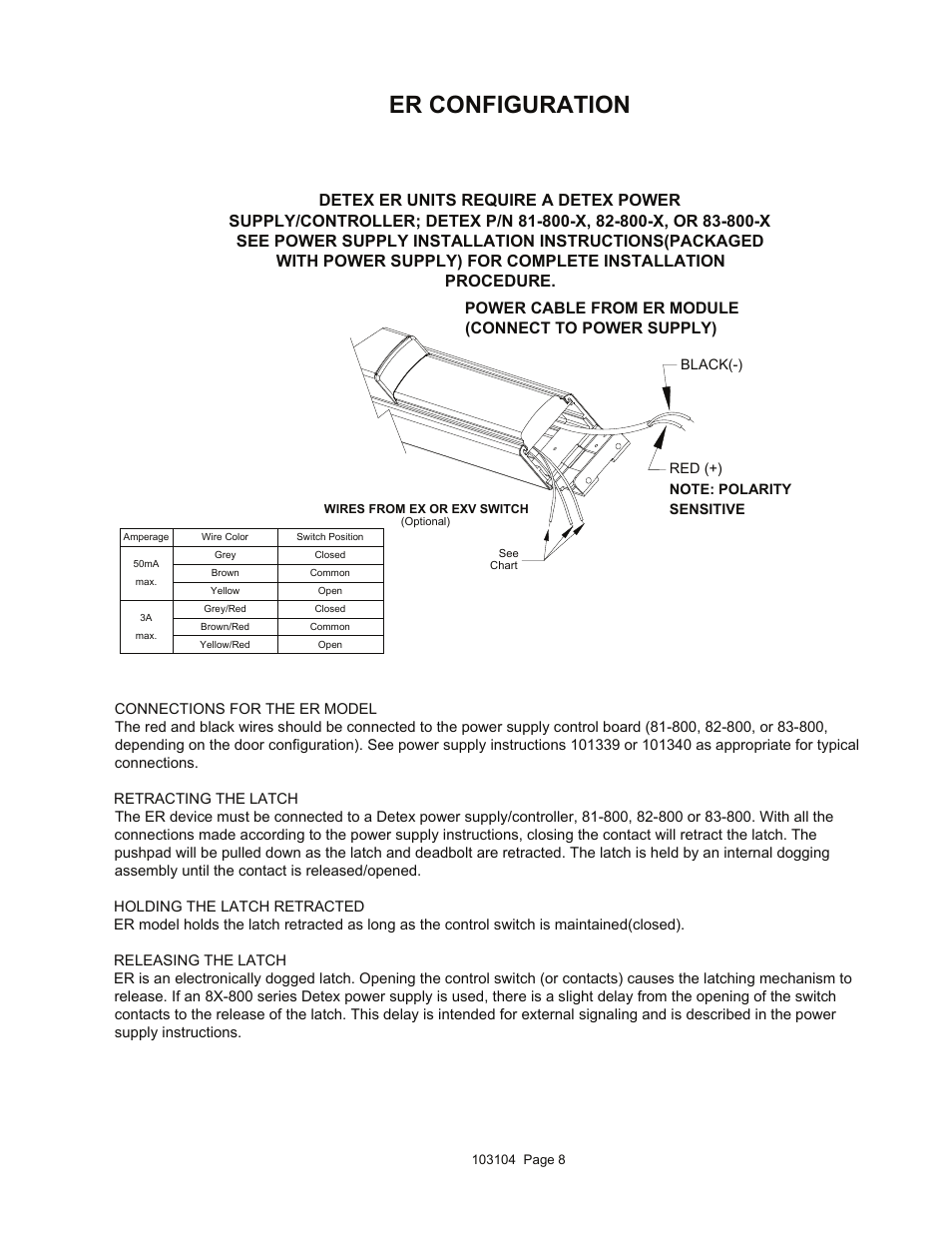 Er configuration | Detex V40 ER User Manual | Page 8 / 13