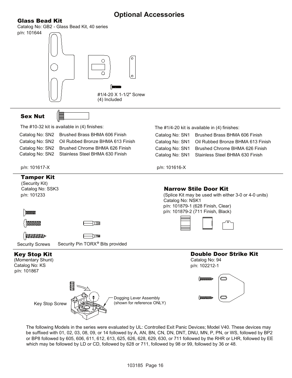 Optional accessories | Detex V40 EE User Manual | Page 16 / 16
