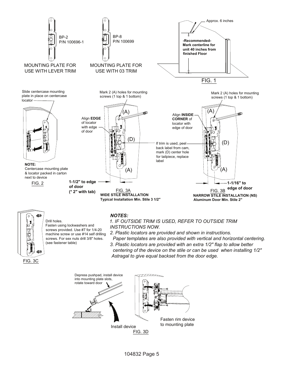 Fig. 1, A) (d) (a) | Detex V50 EE User Manual | Page 5 / 23
