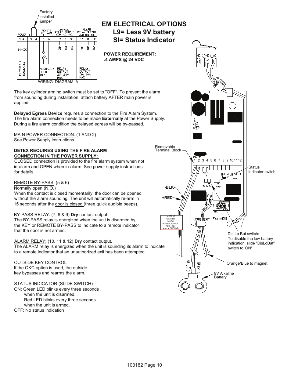Detex Delayed Egress With Magnetic Lock User Manual | Page 10 / 16