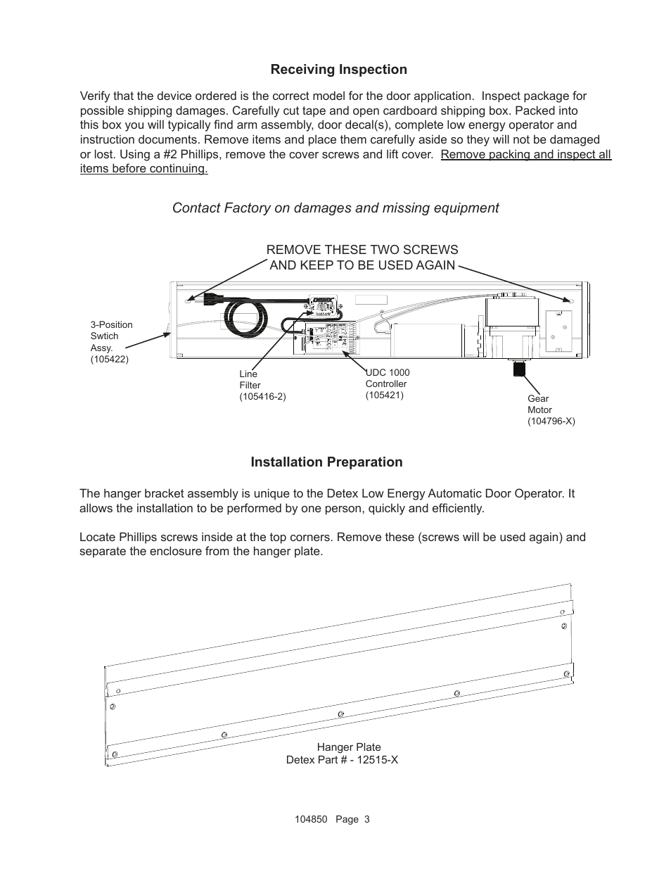 Detex AO19-1 Push User Manual | Page 3 / 10