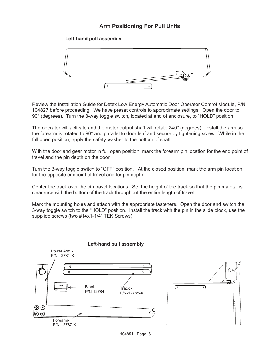 Detex AO19-1 Pull User Manual | Page 6 / 9