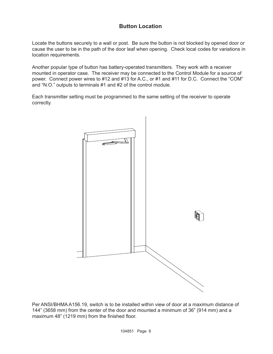 Detex AO19-1 Pull User Manual | Page 8 / 9