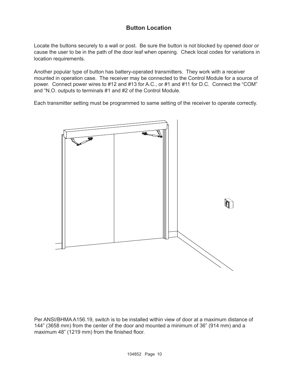Detex AO19-2 Push User Manual | Page 10 / 11