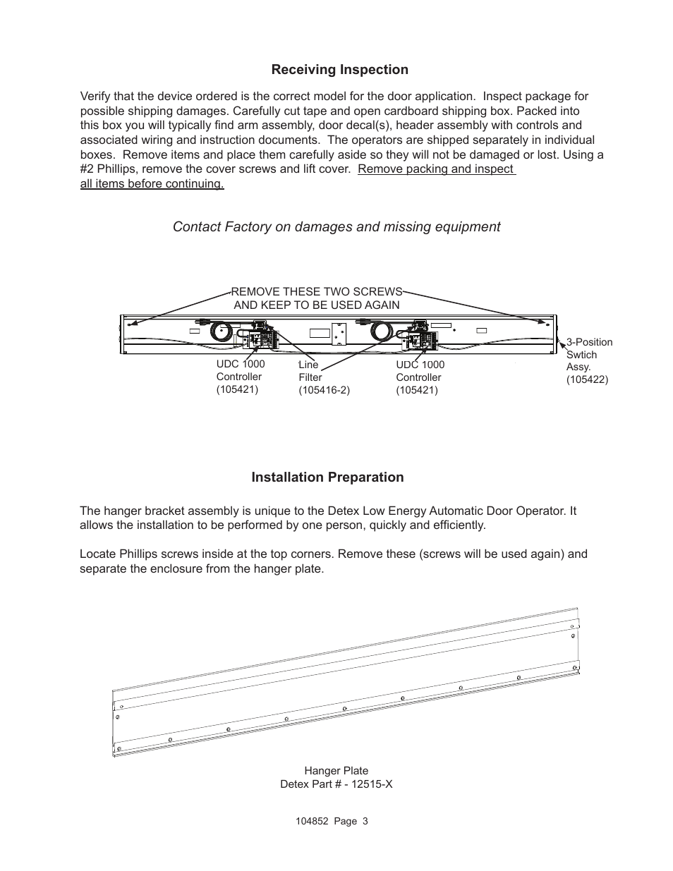 Detex AO19-2 Push User Manual | Page 3 / 11