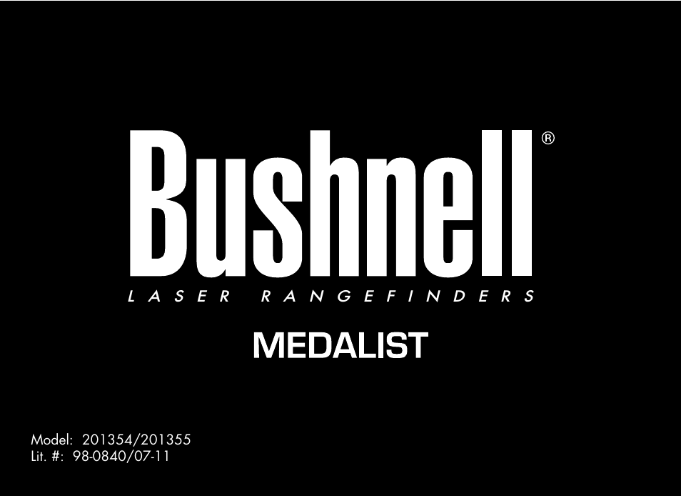 Bushnell MEDALIST 201355 User Manual | 75 pages