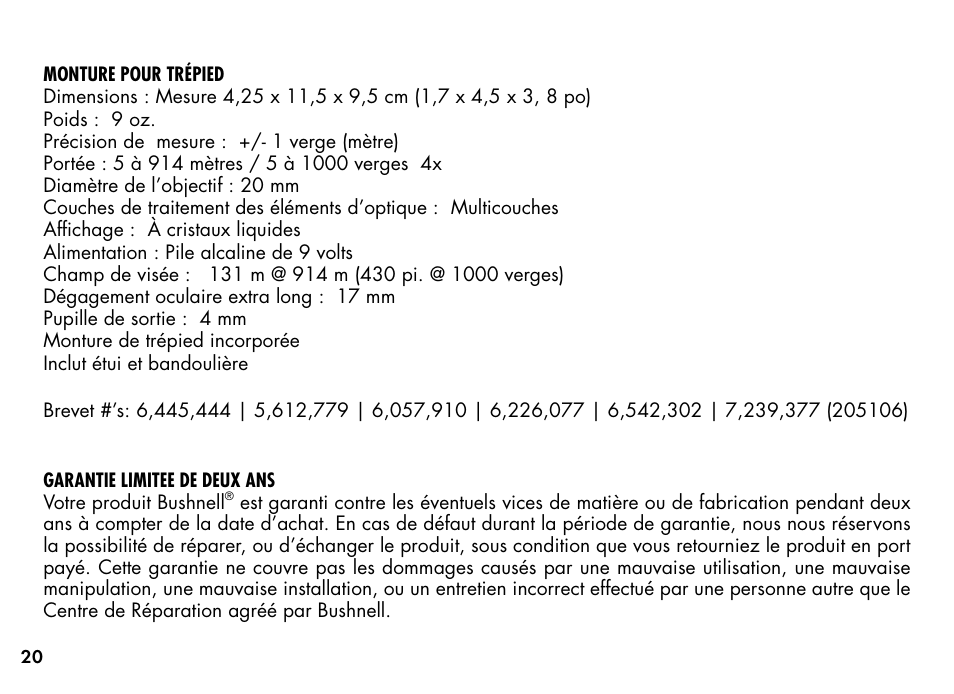 Bushnell MEDALIST 201355 User Manual | Page 22 / 75