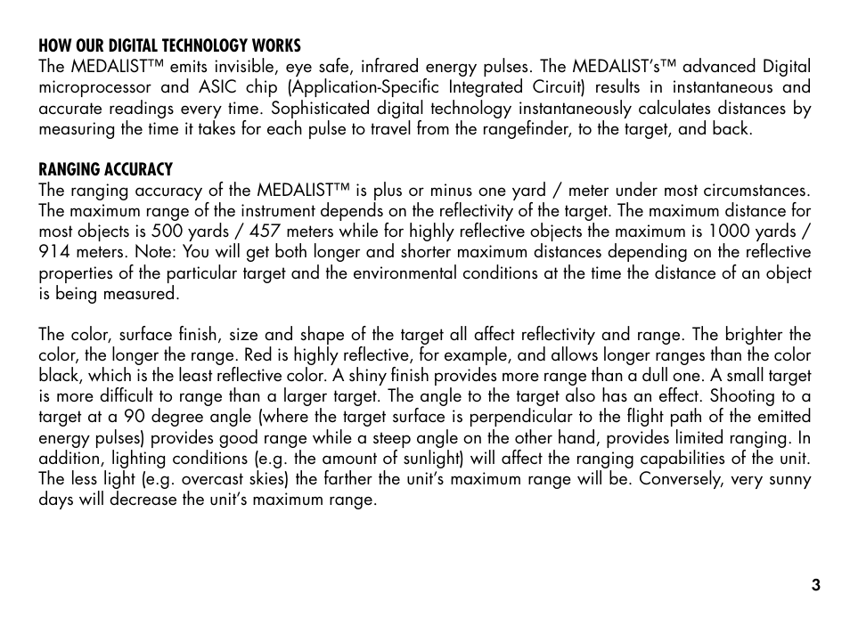 Bushnell MEDALIST 201355 User Manual | Page 5 / 75