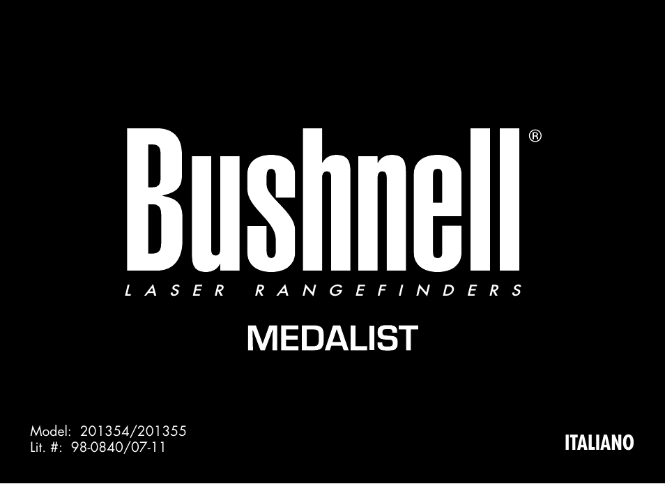 Italiano | Bushnell MEDALIST 201355 User Manual | Page 51 / 75
