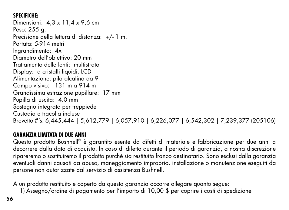 Bushnell MEDALIST 201355 User Manual | Page 58 / 75