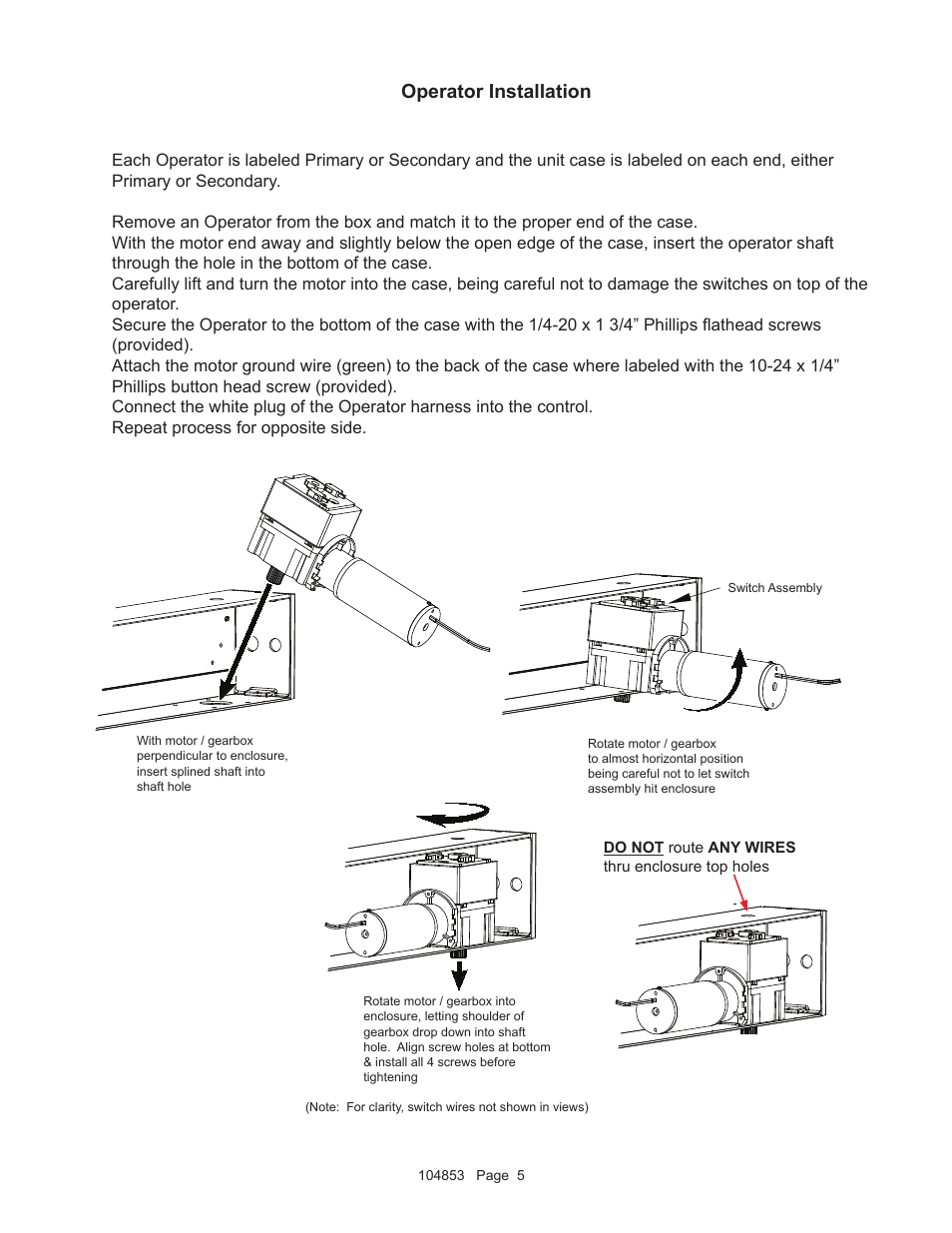Operator installation | Detex AO19-2 Pull User Manual | Page 5 / 10