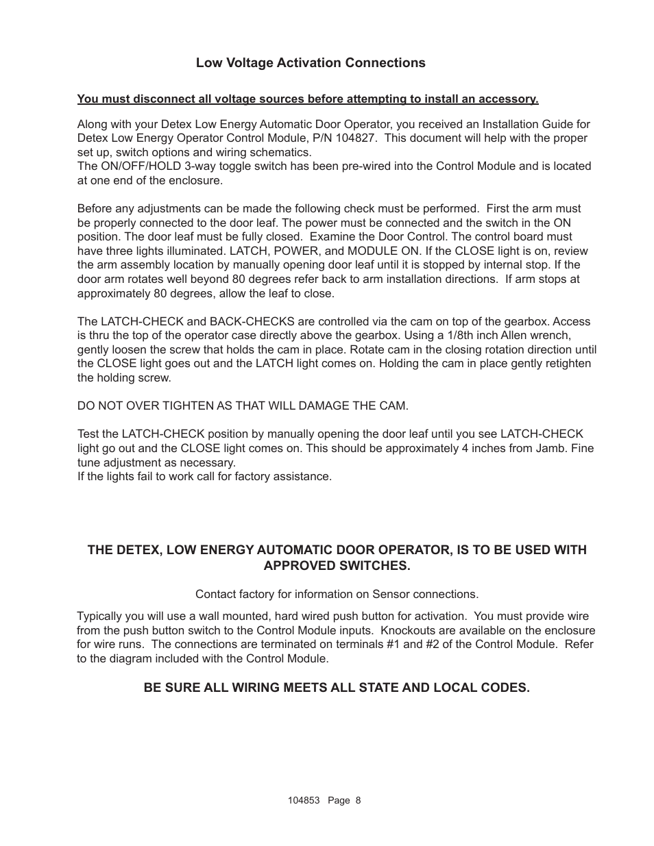 Detex AO19-2 Pull User Manual | Page 8 / 10