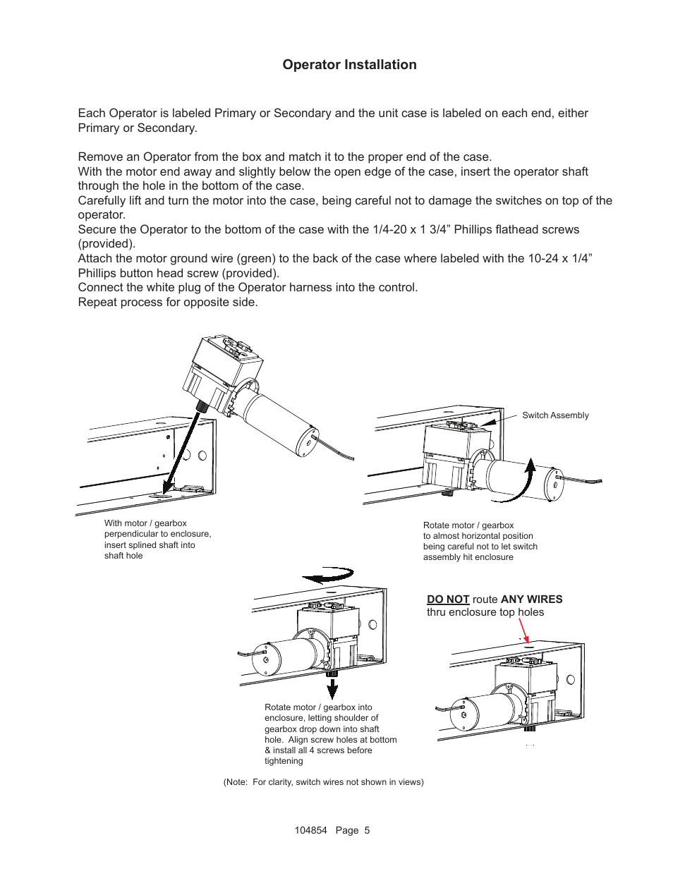 Operator installation | Detex AO19-3 User Manual | Page 5 / 12