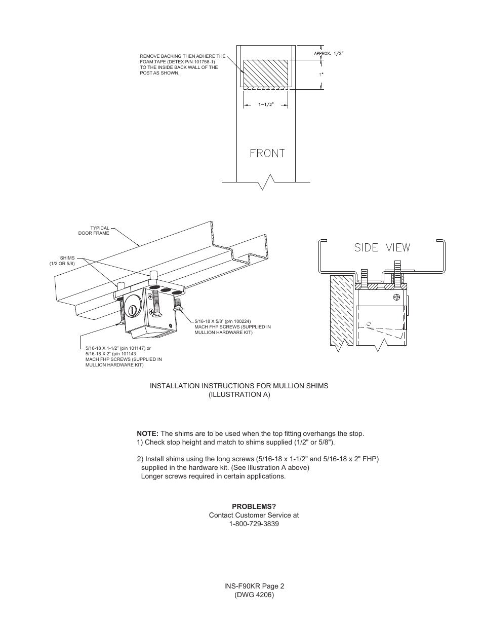 Detex Keyed Removable Mullions User Manual | Page 2 / 4