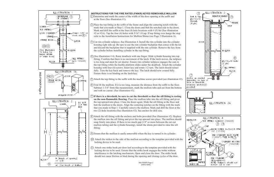 Detex Keyed Removable Mullions User Manual | Page 3 / 4