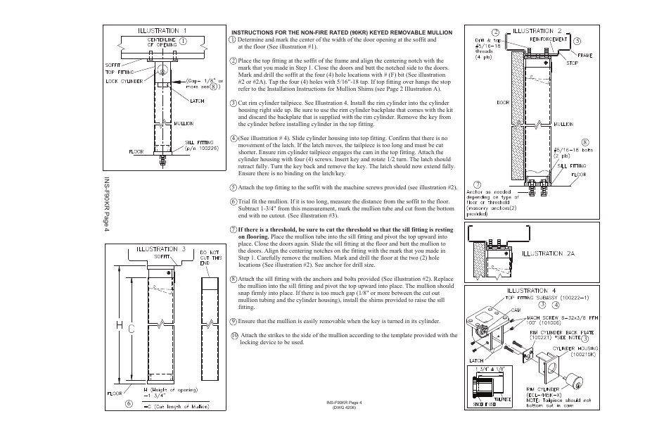 Detex Keyed Removable Mullions User Manual | Page 4 / 4