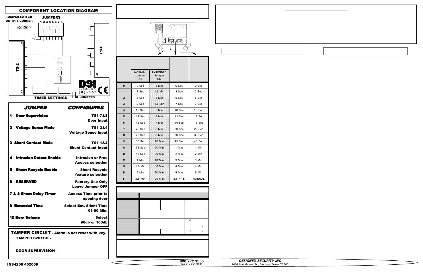 Detex EAX-4200 User Manual | 2 pages