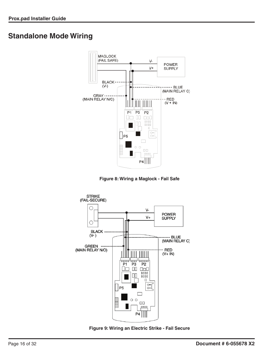 Standalone mode wiring | Detex DTX-2300 User Manual | Page 16 / 32