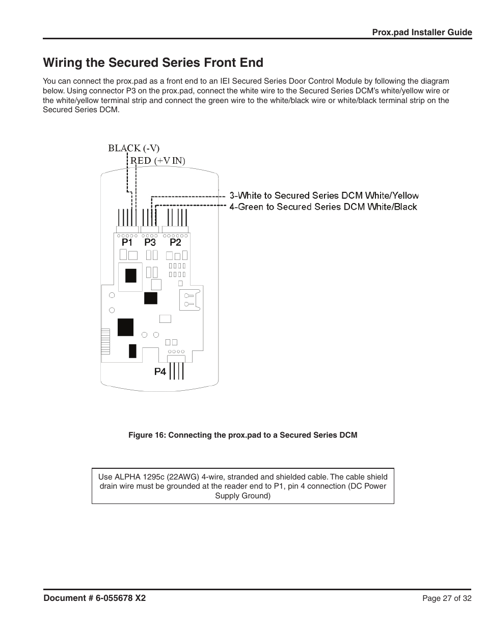 Wiring the secured series front end | Detex DTX-2300 User Manual | Page 27 / 32