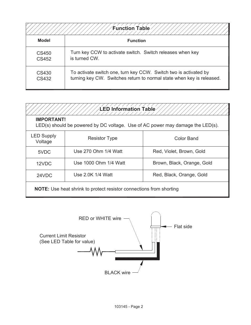 Detex CS-400 Momentary Models User Manual | Page 2 / 2