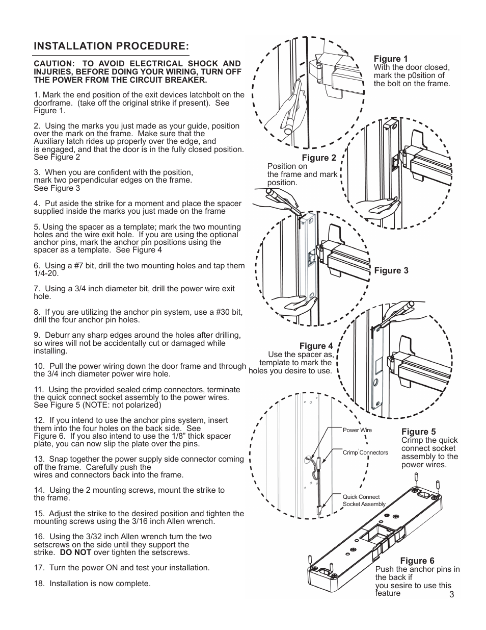 Installation procedure | Detex DS-1481 User Manual | Page 3 / 4