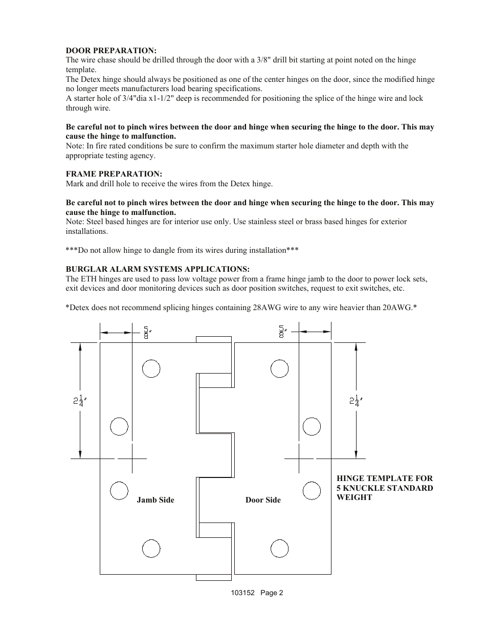 Detex EWH8-626 User Manual | Page 2 / 2