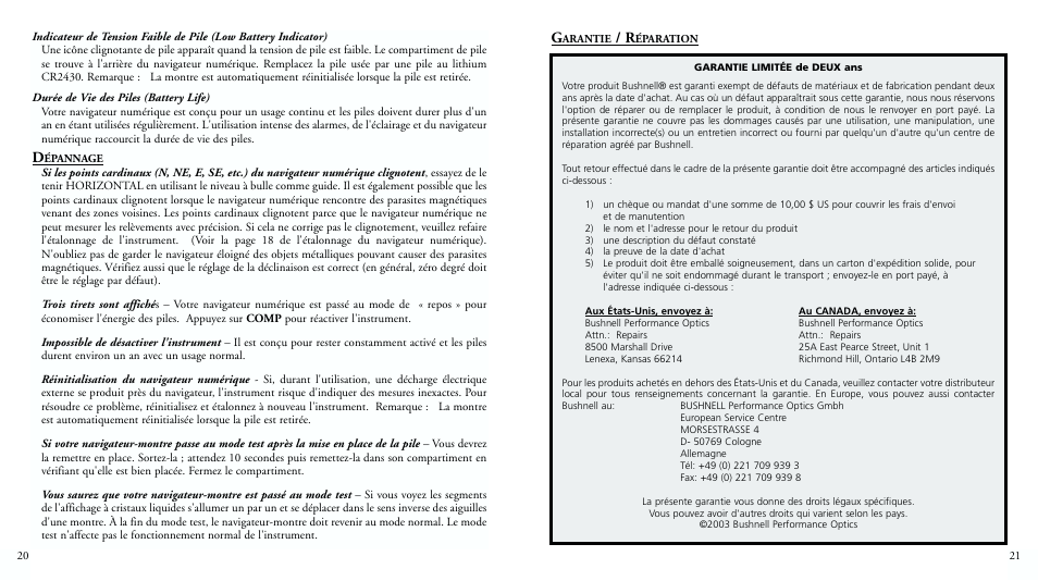 Bushnell 70-0002 User Manual | Page 12 / 33