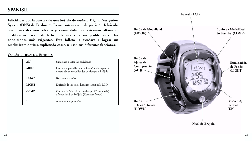 Spanish | Bushnell 70-0002 User Manual | Page 13 / 33