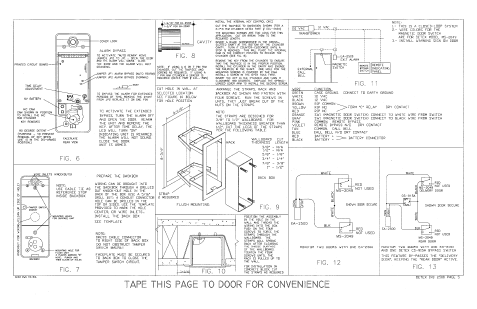 Detex EA-2500 User Manual | Page 6 / 6