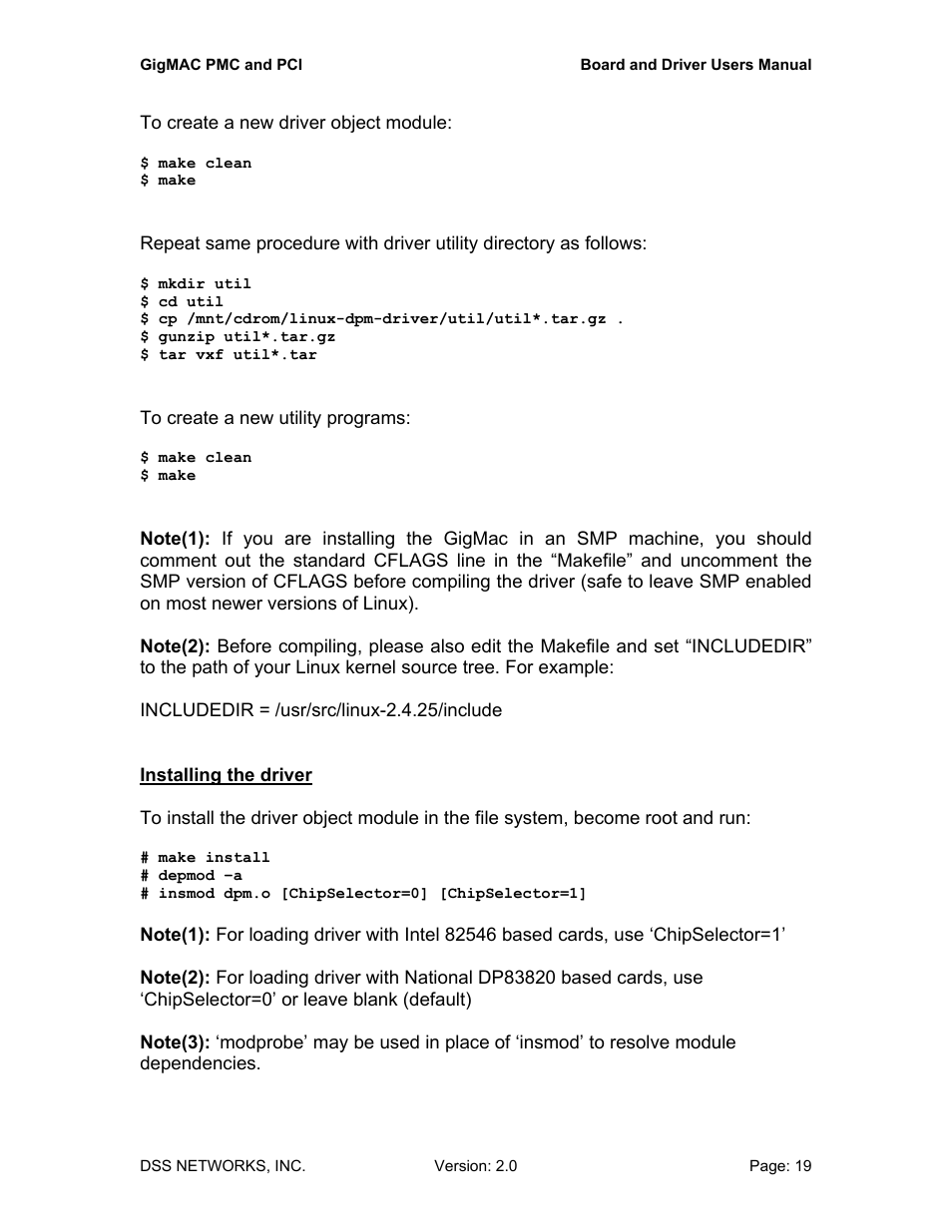 DSS Networks 5161 User Manual | Page 19 / 33