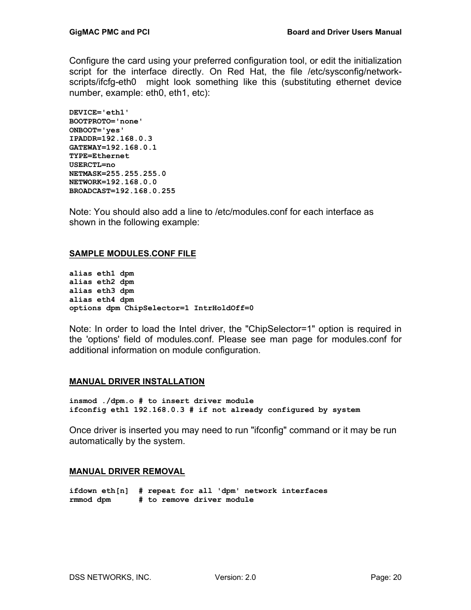 DSS Networks 5161 User Manual | Page 20 / 33