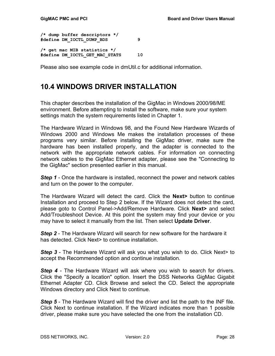 4 windows driver installation | DSS Networks 5161 User Manual | Page 28 / 33