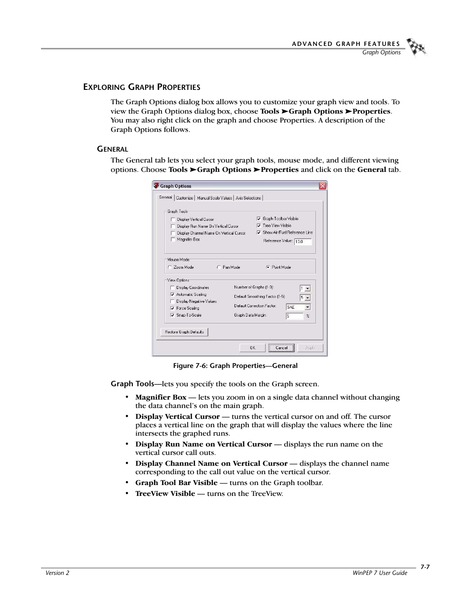 Exploring graph properties, Exploring graph properties -7 | Dynojet WinPEP 7 User Manual | Page 103 / 170